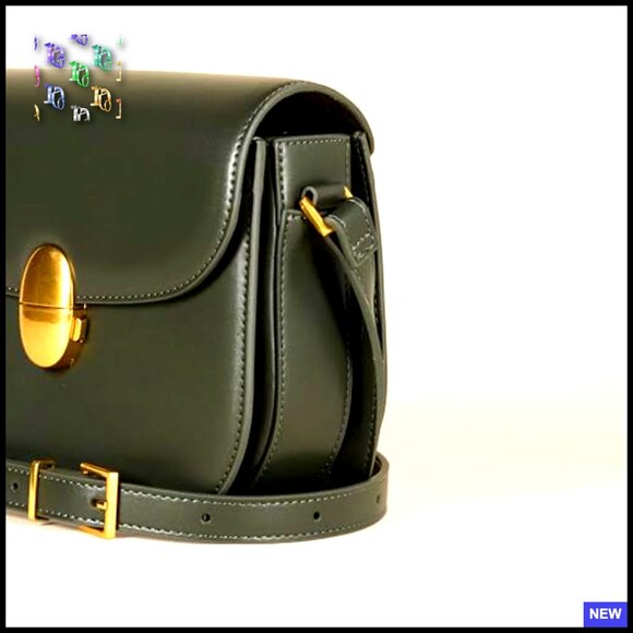 Modern Crossbody Flap Bag Minimal Chic Lightweight Adjustable Strap Secure Lock - Picture 5 of 7